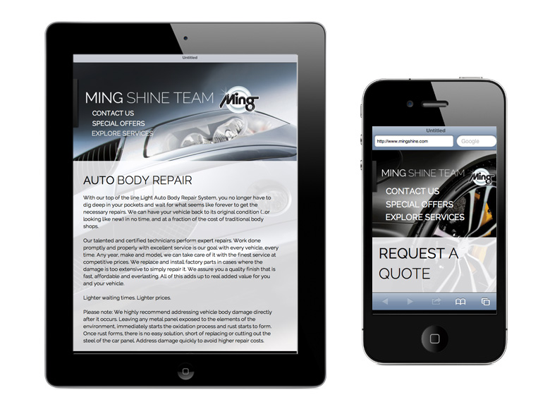 Edmonton Responsive Website Design - Ming Shine Team