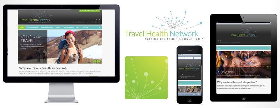 Travel Health Network Branding and Responsive Web Design Slide